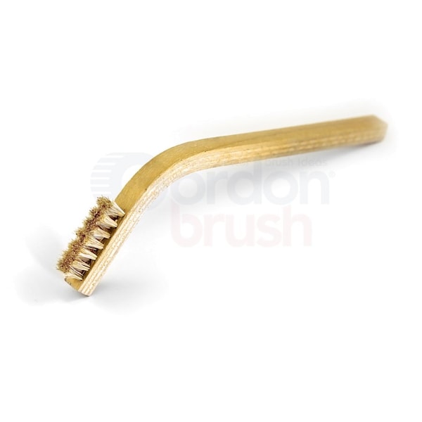 3 x 7 Row Horsehair Bristle and 60 Degree Bent Handle Brush